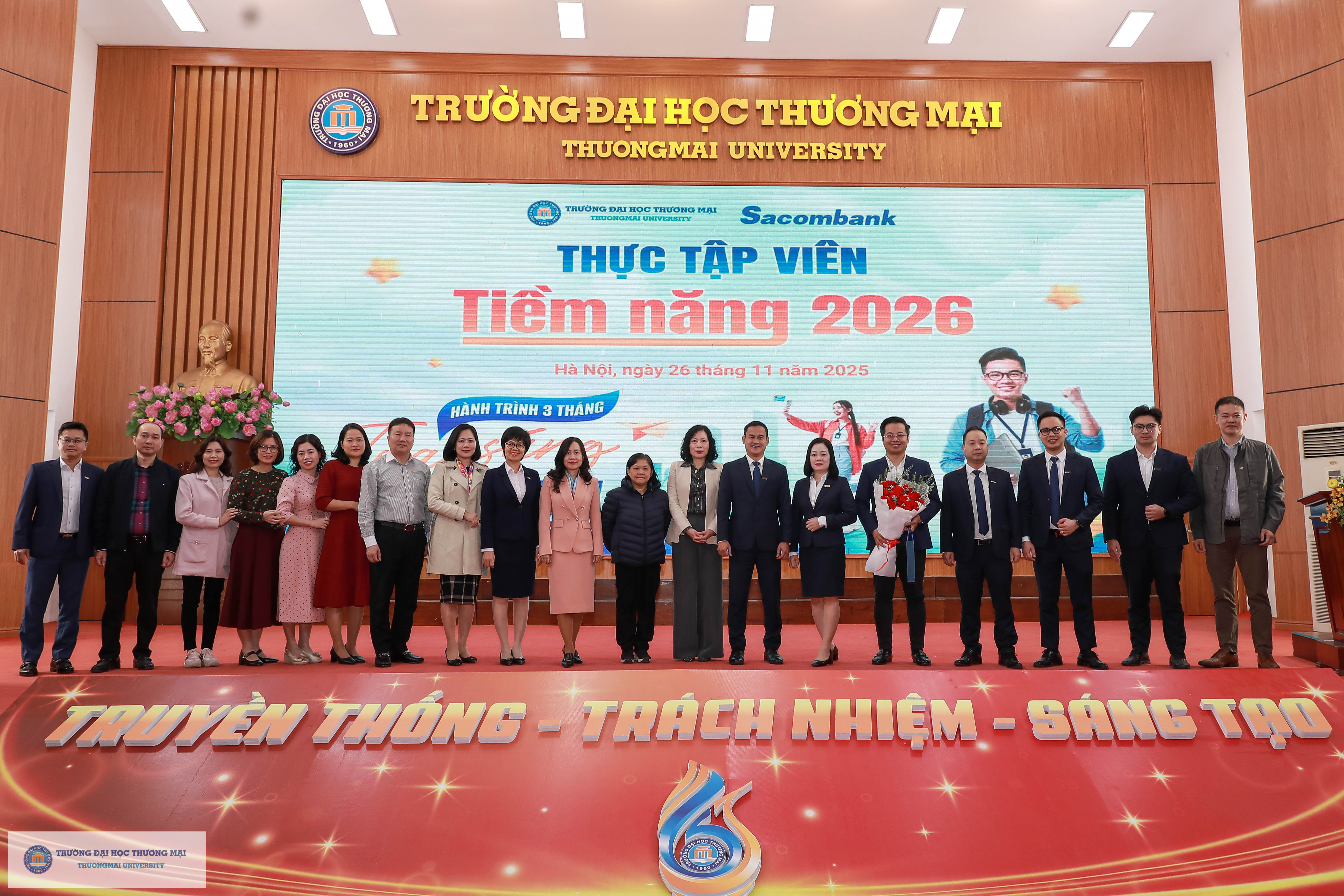 Ngày hội tuyển dụng Thực tập viên Tiềm năng Sacombank 2026 tại Trường Đại học Thương mại